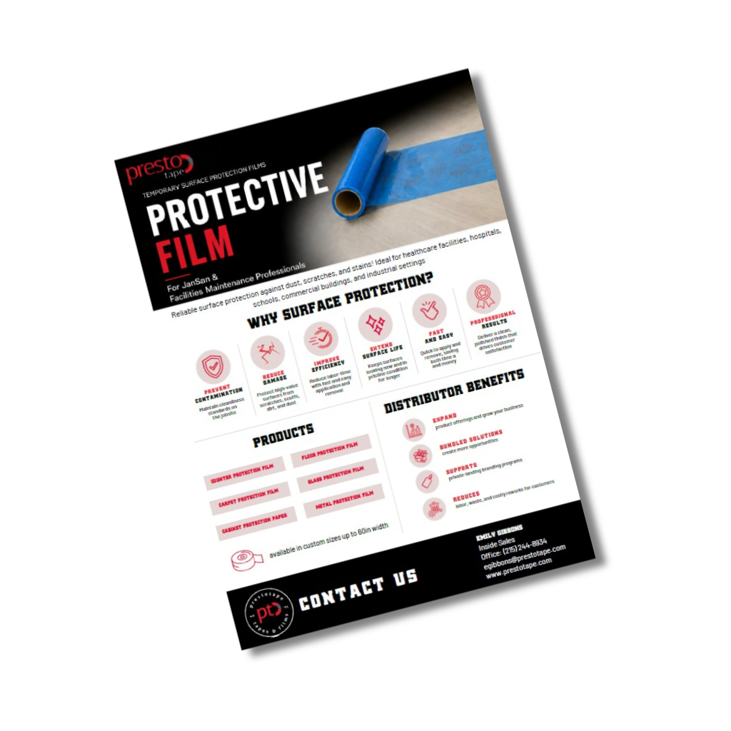 Protective Film Flyer for JanSan Markets Cover